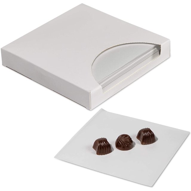 Paquete de 750 hojas de papel encerado para servicios de alimentación y restaurantes (15 x 15 cm)