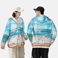 thumbnail image 4 of Vsdgher Sweat à Capuche Imprimé Vagues Ensoleillées pour Hommes Femmes, Manches Longues Protection Solaire Pêche pour Course Natation-Petit, 4 of 7