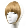 thumbnail image 5 of Korikoli Clip in Bangs 100% Remy Human Hair Extensions Clip on Fringe Air Bangs with Nice Net Natural Flat Neat Bangs with Temples One Piece Hairpiece Straight Ginger Blonde for Women, 5 of 8