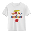 thumbnail image 3 of Babcutegg School Uniform for Kid Girls Causal Fashion Comfortable Graphic Pattern Lapel Pullover Girls Summer Clothes White Size 7, 3 of 10