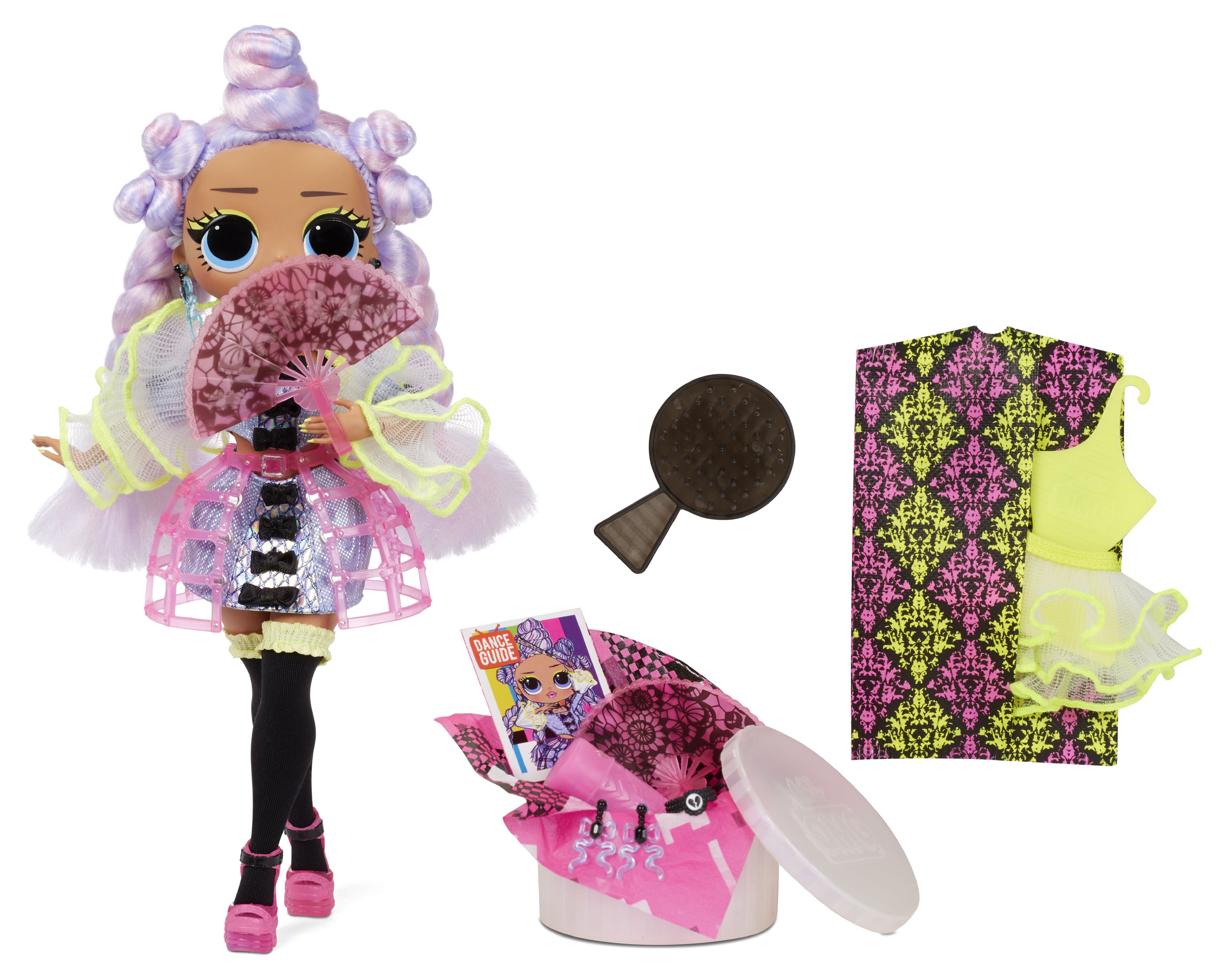 LOL Surprise OMG Dance Dance Dance Miss Royale Fashion Doll With 15 Surprises Including Magic Blacklight, Shoes, Hair Brush, Doll Stand and TV Package - For Girls Ages 4+ - image 2 of 5
