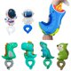 thumbnail image 2 of 25 globos de muñeca de animales de dibujos animados para decoración de fiesta de cumpleaños, globos de zorro, vaca, cohete, dinosaurio, juguetes de regalo para niños, baby shower, 2 of 5