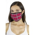 thumbnail image 2 of SINGLE PACK PLAID RED FACE MASK COVERING, 2 of 2