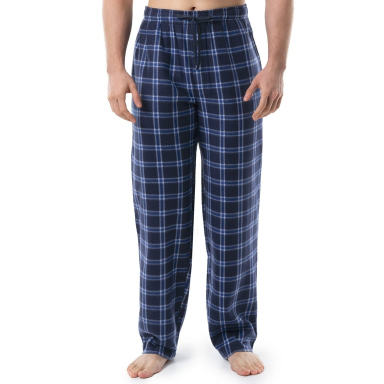 Fruit of the Loom Men's Plaid Fleece Pajama Pant 2-Pack Bundle