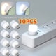 thumbnail image 2 of Lámpara LED con enchufe USB para lectura, redonda de 1 a 10 piezas luz de noche, carga de energía móvil, para libros pequeños, protección ocular, 2 of 4