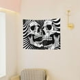 thumbnail image 3 of Hirioo Psychedelic Skull Illusion Art Print Tapestry Lightweight Fabric for Bedroom Aesthetic Home Wall Dorm Décor Living Room Decor 29x37 Inch, 3 of 8