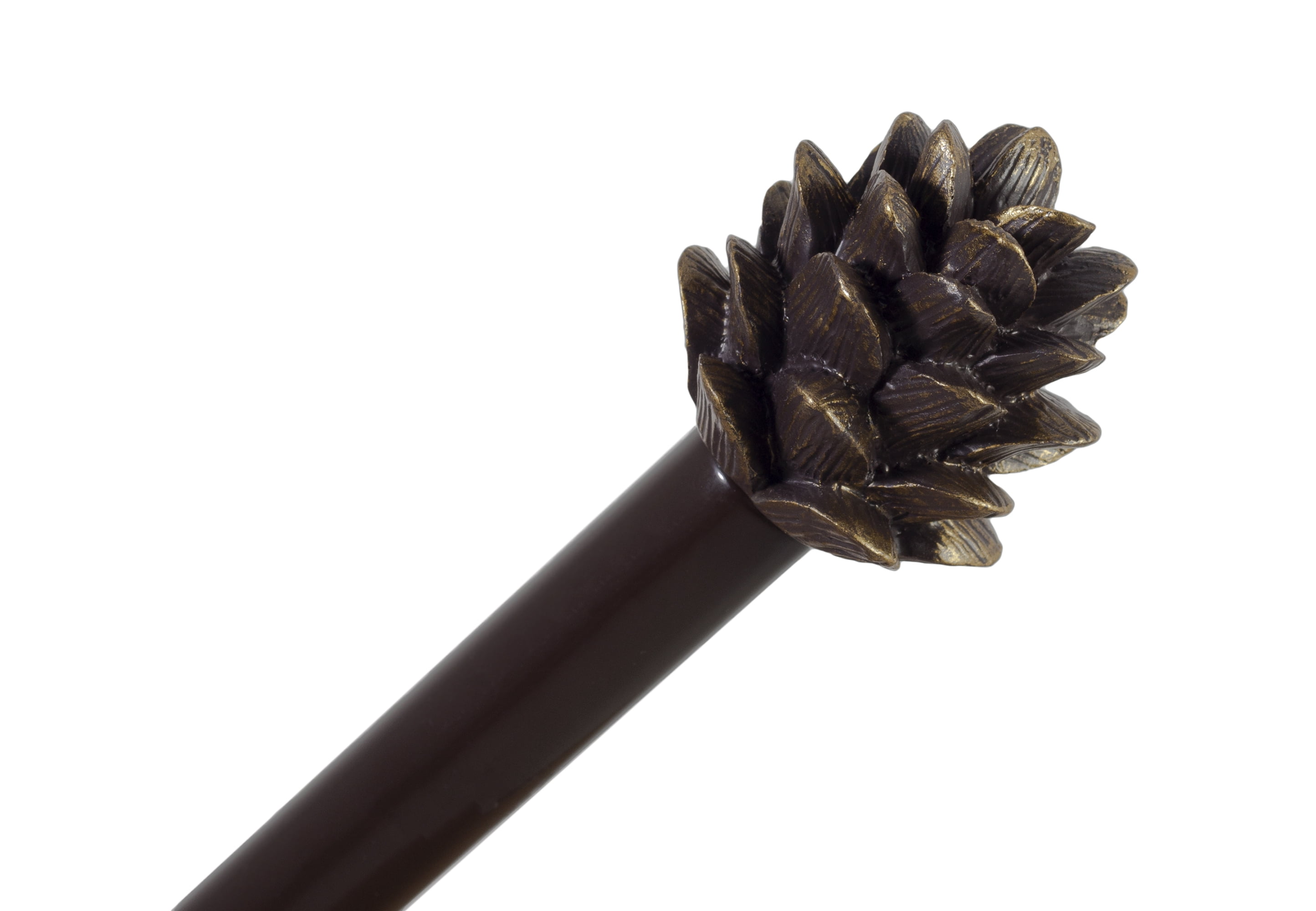 Urbanest Pinecone 3/4" Farmhouse Telescoping Curtain Rod – Adjustable Metal Window Curtain Rod with Decorative Finials, Heavy-Duty & Extendable Drapery Rod, 48"-84", Oil-ribbed Bronze (ORB)