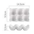 thumbnail image 4 of 6 Grids Egg Holder Ceramic Anti-Slip Egg Box Refrigerator Shockproof Egg Storage Box (White), 4 of 8