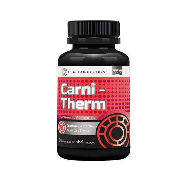 Suplemento alimenticio Healthaddiction Carnitherm Termogénico 60 cápsulas de 664mg c/u