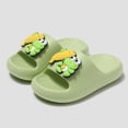 thumbnail image 6 of Kids Cute Animal Slippers Open Toe Thick Sole Slides Lightweight Sandals for Summer Daily Play & Beach Activities Green Size 4-4.5 Years, 6 of 8