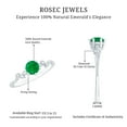 thumbnail image 5 of Rosec Jewels Minimal Promise Ring with Emerald and Diamond for Women (AAA Quality), 925 Sterling Silver, US 7.00, 5 of 8