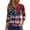 Red, variant on Women's 250th Anniversary USA Shirt Patriotic American Flag Print V-Neck Button 3/4 Sleeve T-Shirt