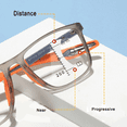 thumbnail image 2 of MAINYU Multifocal Progressive Varifocal Reading Glass Blue Light Blocking, Fashion Rectangular Sports Readers for Women Men Lightweight & Comfortable Anti Glare +1.00 ~+4.00, 2 of 7
