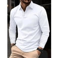 thumbnail image 5 of Mlzmgr Men's Golf Shirts Long Sleeve 1/4 Button Business Casual Daily Work Shirts Solid Color S-3XL, 5 of 5