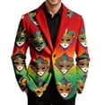 thumbnail image 1 of Largo Vestido de Abrigo para Hombre Corduroy Impresión Botón Bolsillo Ceremonial Chaqueta Fiesta Invierno Casual, 1 of 4