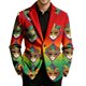 thumbnail image 1 of Largo Vestido de Abrigo para Hombre Corduroy Impresión Botón Bolsillo Ceremonial Chaqueta Fiesta Invierno Casual, 1 of 4