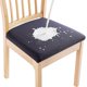 thumbnail image 1 of Funda elástica impermeable para silla, fundas de asiento Jacquard para el hogar, para cocina, boda, comedor, banquete, sillas, funda protectora extraíbleResistente al agua-gris oscuro1 PC Deng Xun unisex, 1 of 2
