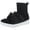 Black, variant on Fitflop Womens Uberknit Braid Faux Trim High Top Sneakers Black 9 Medium (B,M)