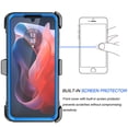 thumbnail image 6 of For Motorola Moto G Play 4G 2024 Case, Takfox Heavy Duty Rugged Defender Full Body Protection Phone Case Cover with Swivel Belt Clip Holster & Built in Screen Protector - Blue, 6 of 7