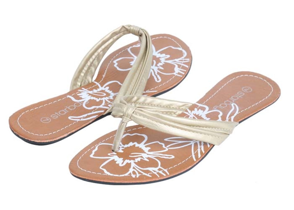 walmart gold sandals