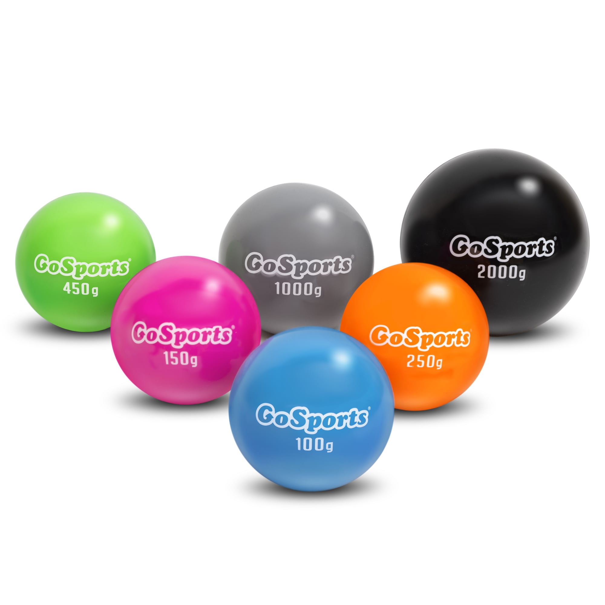 GoSports Plyometric Weighted Balls for Baseball & Softball Training 6 Pack - Variable Weight Balls to Improve Power and Mechanics - Choose Pro or Elite Set ELITE Set