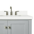 thumbnail image 5 of ARIEL Cambridge 43 Inch Grey Bathroom Vanity with Single Sink, Solid Wood, White Quartz Countertop, 1.5-Inch Edge, Right Rectangular Undermount Sink, 2 Soft Closing Doors, 5 Drawers, 5 of 10