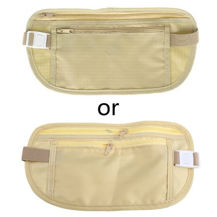 Travel Pouch Hidden Wallet Passport Money Waist Belt Bag Slim Secret Security
