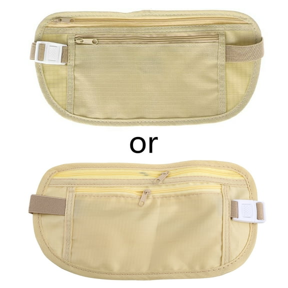 Travel Pouch Hidden Wallet Passport Money Waist Belt Bag Slim Secret Security