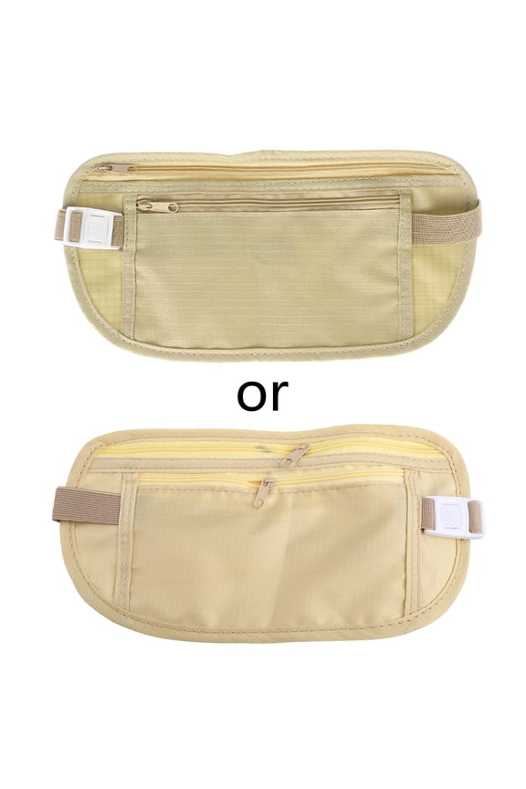 Travel Pouch Hidden Wallet Passport Money Waist Belt Bag Slim Secret Security