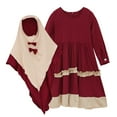 thumbnail image 1 of XDZJLR Tenue pour Fille Enfant Abaya Robe Enfant Musulmane Ramadan Dubai Robe Ensemble Traditionnel 2-3 Ans, 1 of 3