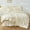 Wheat, variant on Bonlino Bedding Comforter Set Queen Bed - 3 Pieces Farmhouse Ruched Comforter Queen Size Bed Set Boho Shabby Chic Bedding for Bedroom, Fluffy Ruffle Comforter with 2 Pillow Shams (Wheat, Queen)