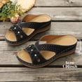 thumbnail image 5 of Censtreet Women’s Flat Trendy Dressy Womans Summer Wedge Sandals with Comfortable Flatform Arch Support Walking Outdoor, 5 of 9
