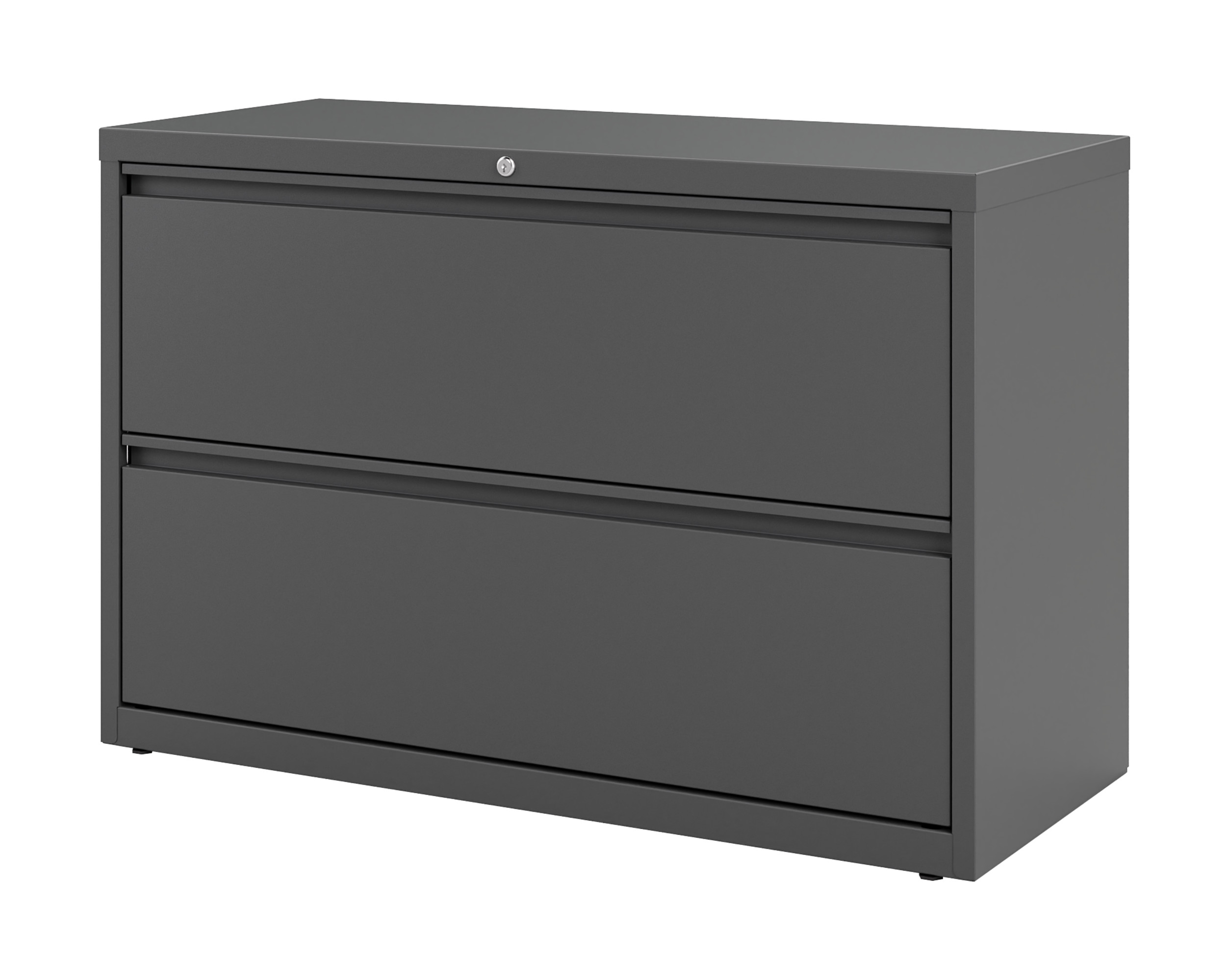 Hirsh 42 Inch Wide 2 Drawer Metal Lateral File Cabinet for Home and Office, Holds Letter, Legal and A4 Hanging Folders, Charcoal - image 4 of 7