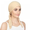 thumbnail image 4 of Chemo Headwear Pre Tied Head Scarf Headwraps Lightweight Turban Beanie Cap for Women, 4 of 6