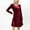 005 Red, variant on Women's High Waisted Velvet Dress Casual Long Sleeve Crew Neck Dress A-Line Flowy Dress With Pockets