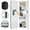 White - Fingerprint, variant on 53.15" Wall Safe Between The Studs, Biometric Fingerprint Hidden Safe With Dual Alarm System And Silent Mode, Wall Gun Safe With 3 Adjustable Shelves And Magnetic Slot(fingerprint)