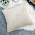 thumbnail image 3 of Home Soft Things Faux Fur Throw Pillow Cover 4 Piece Set-Feather Gray - 20" x 20", 3 of 9
