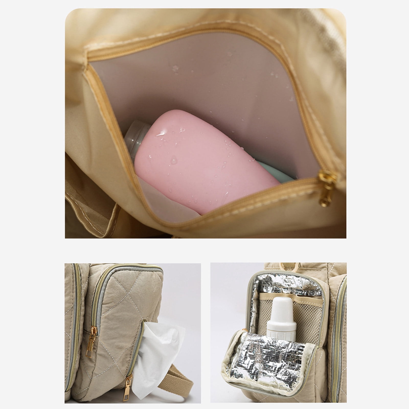 Diaper Bag Backpack Handbag Mom Bag Multi Compartment Travel Bag for Women Splashproof Large Capacity Shoulder Bags