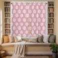 thumbnail image 3 of White Pink Daisy Kitchen Curtains, Spring Summer Floral Botanical Light Filtering Window Curtain Panels, 2Pcs Rod Pocket Window Treatments Set for Living Room Bathroom Bedroom 42x63 Inches, 3 of 9