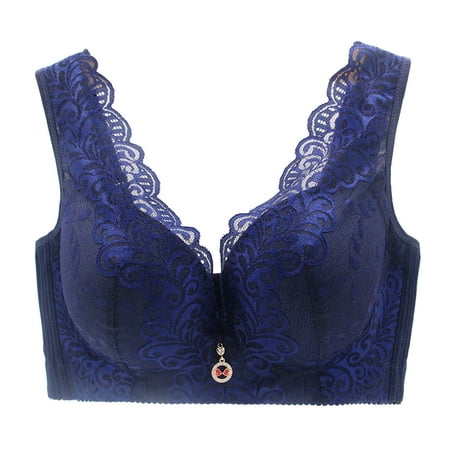 

NECHOLOGY Women Full Cup Thin Underwear Plus Size Five Breasted Wireless Sports Bra Lace Bra Breast Pack Sports Bras for Women Underwear B 44/100E