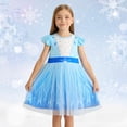 thumbnail image 2 of Vestido de princesa HenzWorld para niñas, azul y blanco, de 5 a 6 años, 2 of 6