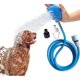 thumbnail image 1 of Cabezal de ducha para mascotas, casa para piernas, herramienta de baño para perros con cepillo, manguera de PVC de 12 cm y 2 adaptadores de manguera para perros y gatos, 1 of 5