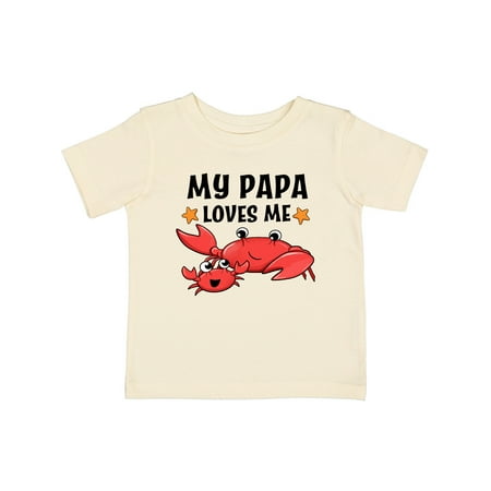 

Inktastic My Papa Loves Me- Cute Crab Family Gift Baby Boy or Baby Girl T-Shirt