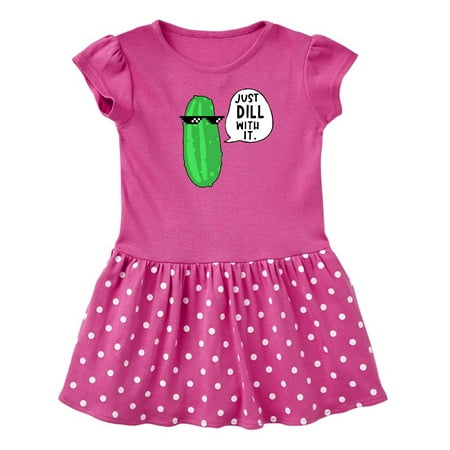 

Inktastic Just Dill with It Chill Dill Pickle in Sunglasses Gift Baby Girl Dress