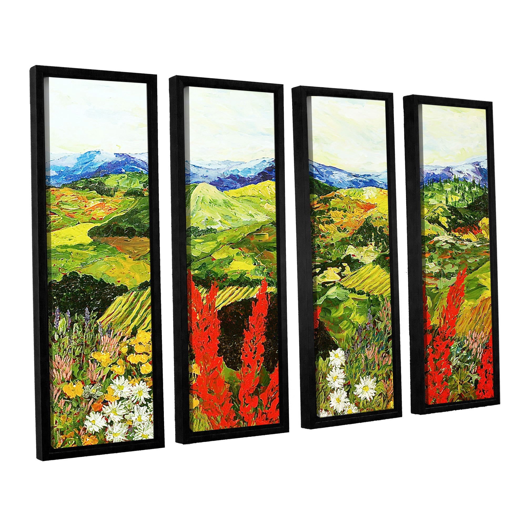 ArtWall Allan Friedlander "One More Step" 4-Piece Floater-framed Canvas Set