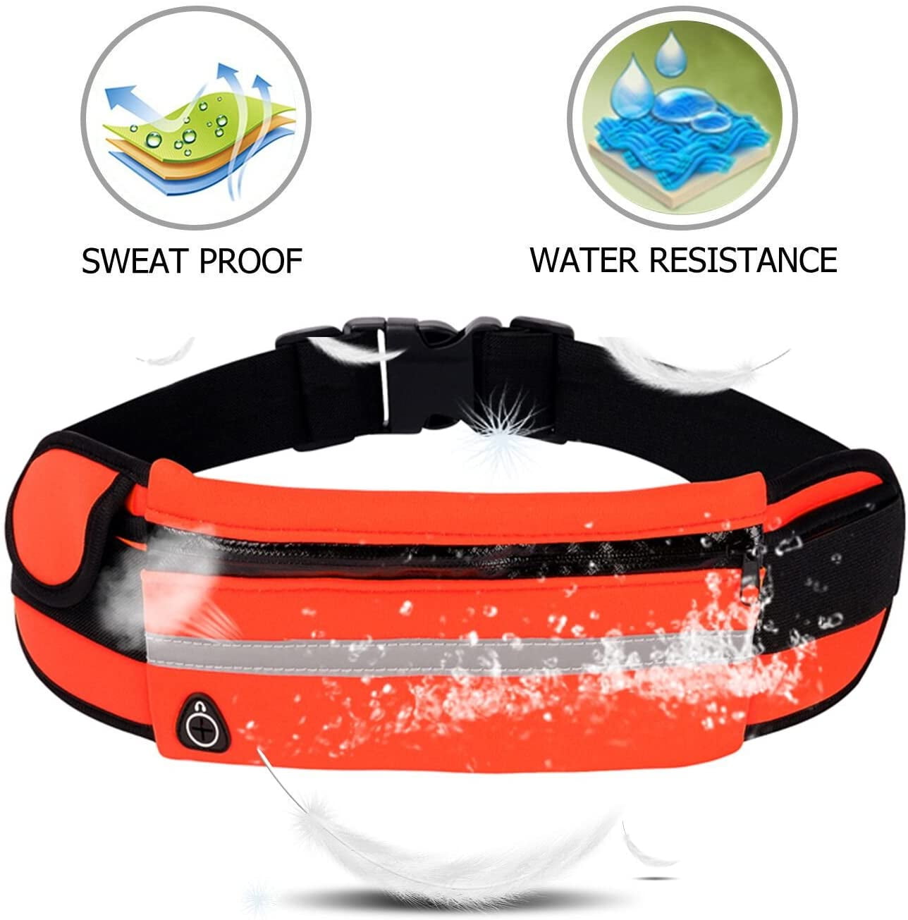 Running Pack with Adjustable Belt for All Phones iPhone Android Cycling Travelling Money Belt Comfortable and Water Resistant Waist Bag Outdoors Workouts Ideal for Running Waist Bag Fanny Pack 