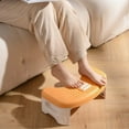 thumbnail image 3 of Taburete de inodoro plegable de plástico Sunnimix Naranja Blanco Escalera de tijera junto a la cama, 3 of 7