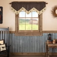 thumbnail image 3 of VHC Brands Kettle Grove Window Curtain, Star Valance, Black, 20x60, 3 of 4