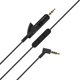 thumbnail image 1 of Cable de audio de repuesto para auriculares con control de volumen de micrófono para Quiet Comfort2 QC15/QC2 Auriculares negros, negros, 1 of 5