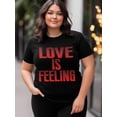 thumbnail image 4 of Camiseta de mujer, camisetas de manga corta, camisetas casuales, camisetas de cuello redondo con temática de San Valentín para mujer, 4 of 8